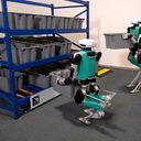 Robot at a counter
